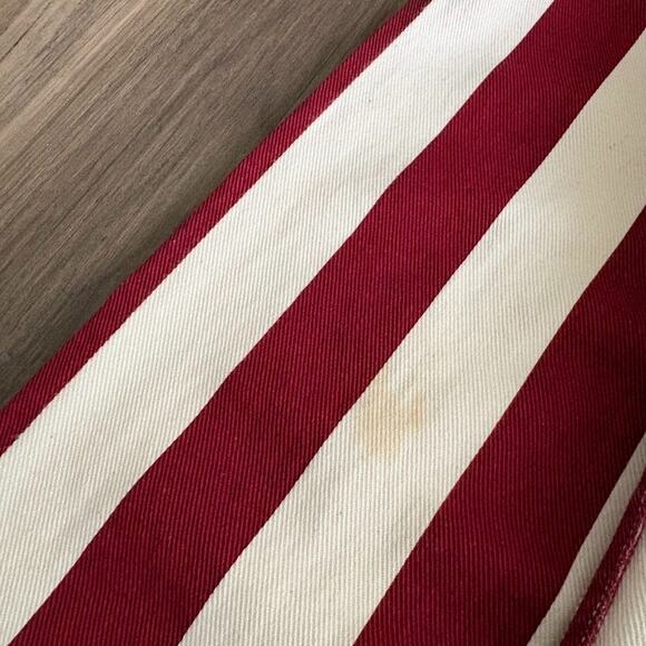 Vintage 1980s Striped Zip Up Jacket Men's Size M Red White 21x25.5 Boxy - Picture 5 of 8